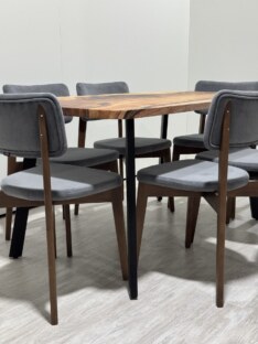 Стол кухонный обеденный прямоугольный дизайнерский лофт THETABLE RU 120х80 12.5/4.1