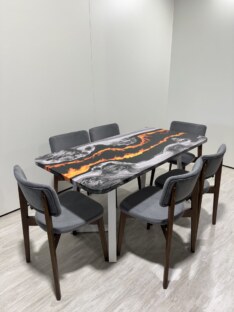 Стол кухонный обеденный прямоугольный дизайнерский лофт THETABLE RU 160х80 4.20/1.2