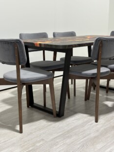 Стол кухонный обеденный прямоугольный дизайнерский лофт THETABLE RU 160х80 4.11/2.1