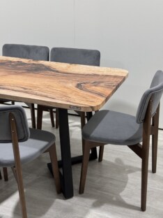 Стол кухонный обеденный прямоугольный дизайнерский лофт THETABLE RU 120х80 12.5/1.1