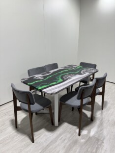 Стол кухонный обеденный прямоугольный дизайнерский лофт THETABLE RU 140х80 4.19/3.2