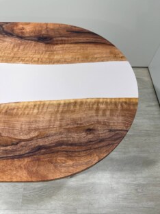 Стол кухонный обеденный овальный дизайнерский лофт THETABLE RU 220х90 3.11/2.2