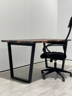 Стол компьютерный с вырезом дизайнерский лофт THETABLE RU 160х80 3.26/2.1