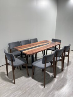 Стол кухонный обеденный прямоугольный дизайнерский лофт THETABLE RU 160х80 5.8/3.1