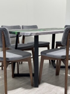 Стол кухонный обеденный прямоугольный дизайнерский лофт THETABLE RU 120х80 4.19/1.1