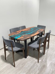 Стол кухонный обеденный евро дизайнерский лофт THETABLE RU 160х80 4.5/3.1