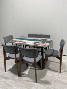 Стол кухонный обеденный прямоугольный дизайнерский лофт THETABLE RU 220х90 3.29/1.1