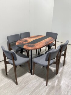 Стол кухонный обеденный овальный дизайнерский лофт THETABLE 120х80 3.8/4.1