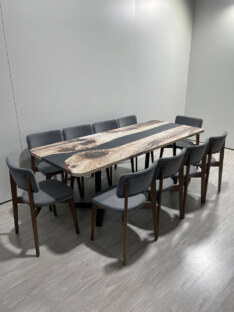 Стол кухонный обеденный прямоугольный дизайнерский лофт THETABLE RU 220х90 3.19/1.1