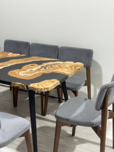 Стол кухонный обеденный прямоугольный дизайнерский лофт THETABLE RU 120х80 2.73/6.1