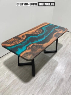 Стол письменный прямоугольный дизайнерский лофт THETABLE RU 140х80 4.5/1.1