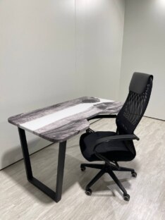 Стол письменный с вырезом дизайнерский лофт THETABLE RU 200х90 3.23/2.1
