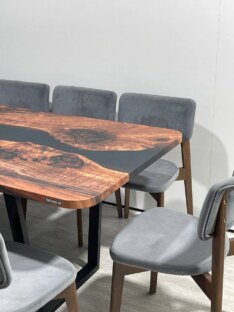 Стол кухонный обеденный прямоугольный дизайнерский лофт THETABLE RU 220х90 3.1/2.1