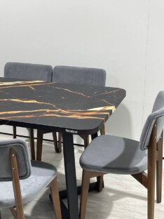 Стол кухонный обеденный прямоугольный дизайнерский лофт THETABLE RU 140х80 2.7/1.1