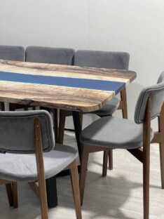 Стол кухонный обеденный прямоугольный дизайнерский лофт THETABLE RU 220х90 3.32/1.1