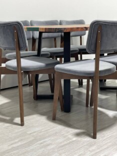 Стол кухонный обеденный прямоугольный дизайнерский лофт THETABLE RU 140х80 3.10/1.1