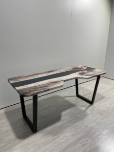 Стол письменный с вырезом дизайнерский лофт THETABLE RU 180х80 3.30/2.1 Стол письменный с вырезом дизайнерский лофт THETABLE RU 180х80 3.30/2.1