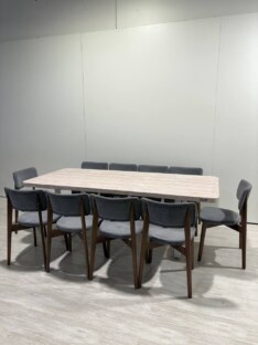 Стол кухонный обеденный прямоугольный дизайнерский под травертин THETABLE RU 140х80 16.1/2.2 Стол кухонный обеденный прямоугольный дизайнерский под травертин THETABLE RU 140х80 16.1/2.2