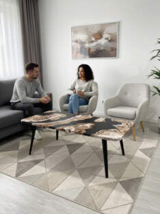 Стол журнальный дизайнерский лофт THETABLE RU 90х60 2.71/7.1