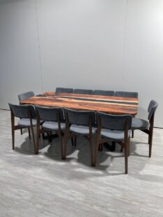 Стол кухонный обеденный прямоугольный дизайнерский лофт THETABLE RU 200х90 5.8/3.1