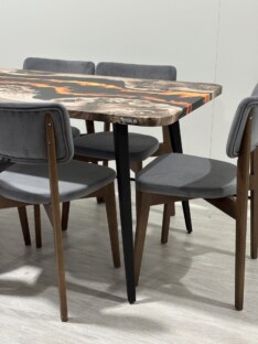 Стол кухонный обеденный прямоугольный дизайнерский лофт THETABLE RU 140х80 4.15/6.1 Стол кухонный обеденный прямоугольный дизайнерский лофт THETABLE RU 140х80 4.15/6.1