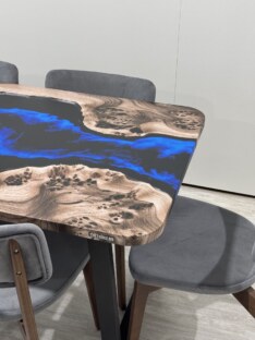 Стол кухонный обеденный прямоугольный дизайнерский лофт THETABLE RU 160х80 4.12/2.1