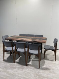 Стол кухонный обеденный прямоугольный дизайнерский лофт THETABLE RU 180х80 3.47/2.1