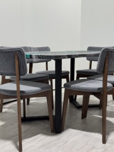 Стол кухонный обеденный прямоугольный дизайнерский лофт THETABLE RU 120х80 4.18/3.1