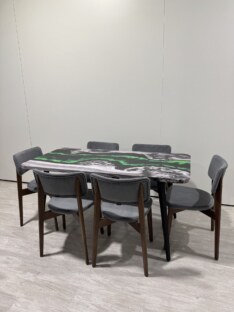 Стол кухонный обеденный прямоугольный дизайнерский лофт THETABLE RU 140х80 4.19/6.1