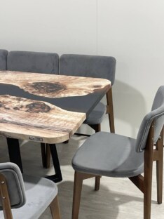 Стол кухонный обеденный прямоугольный дизайнерский лофт THETABLE RU 200х90 3.19/1.1