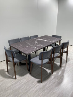 Стол кухонный обеденный прямоугольный дизайнерский лофт THETABLE RU 250х100 2.12/3.1