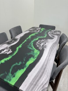 Стол кухонный обеденный прямоугольный дизайнерский лофт THETABLE RU 140х80 4.19/4.1