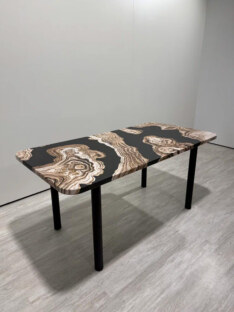 Стол кухонный обеденный прямоугольный дизайнерский лофт THETABLE RU 120х80 2.71/11.1