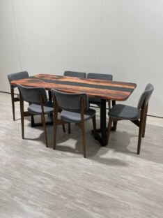 Стол кухонный обеденный прямоугольный дизайнерский лофт THETABLE 180х80 3.8/1.1