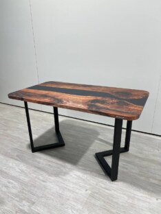 Стол кухонный обеденный прямоугольный дизайнерский лофт THETABLE RU 120х80 3.1/3.1