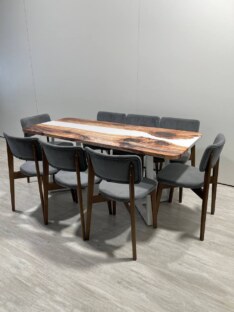 Стол кухонный обеденный прямоугольный дизайнерский лофт THETABLE RU 180х80 3.11/1.2