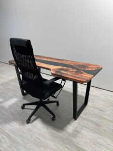 Стол компьютерный с вырезом дизайнерский лофт THETABLE RU 160х80 3.8/2.1