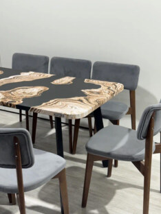 Стол кухонный обеденный прямоугольный дизайнерский лофт THETABLE RU 140х80 2.71/4.1