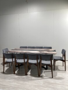 Стол кухонный обеденный прямоугольный дизайнерский лофт THETABLE RU 220х90 3.30/1.1