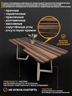Стол компьютерный с вырезом дизайнерский лофт THETABLE RU 200х90 1.4/1.2 Стол компьютерный с вырезом дизайнерский лофт THETABLE RU 200х90 1.4/1.2