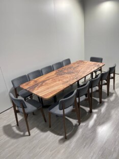 Стол кухонный обеденный прямоугольный дизайнерский лофт THETABLE RU 250х100 1.18/3.1