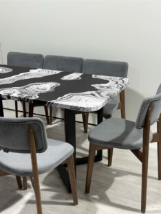 Стол кухонный обеденный прямоугольный дизайнерский лофт THETABLE RU 140х80 2.72/3.1