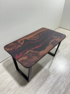 Стол кухонный обеденный прямоугольный дизайнерский лофт THETABLE RU 120х80 4.21/2.1