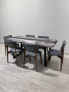 Стол кухонный обеденный прямоугольный дизайнерский лофт THETABLE RU 180х80 3.40/2.1