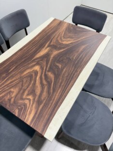 Стол кухонный обеденный прямоугольный дизайнерский лофт THETABLE RU 120х80 14.1/1.1-П