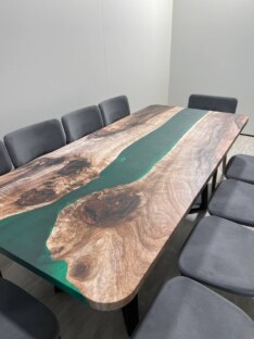 Стол кухонный обеденный прямоугольный дизайнерский лофт THETABLE RU 200х90 3.38/1.1
