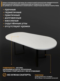 Стол кухонный обеденный овальный дизайнерский лофт THETABLE RU 220х90 2.23/1.1 Стол кухонный обеденный овальный дизайнерский лофт THETABLE RU 220х90 2.23/1.1