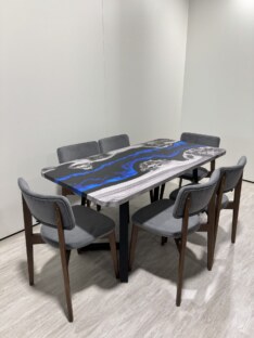Стол кухонный обеденный прямоугольный дизайнерский лофт THETABLE RU 120х80 4.17/1.1