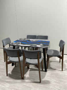 Стол кухонный обеденный прямоугольный дизайнерский лофт THETABLE RU 120х80 4.17/4.1