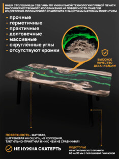 Стол журнальный прямоугольный дизайнерский лофт THETABLE RU 160х80 4.14/5.1